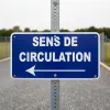 Panneau Sens de Circulation Gauche – Obligation