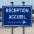 Panneau Réception accueil hôtel, restaurant, gîte - Signalétique