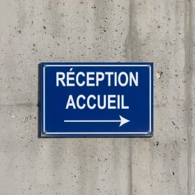 Panneau Réception accueil hôtel, restaurant, gîte - Signalétique