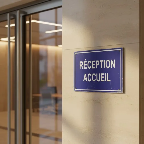 Panneau Réception accueil – Signalétique Bureau
