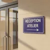 Panneau signalétique Réception atelier flèche droite