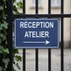 Panneau signalétique Réception atelier flèche droite