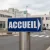 Panneau signalétique Accueil flèche droite PVC intérieur/extérieur