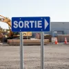 Panneau sortie à droite flèche directionnelle signalétique PVC