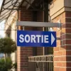 Panneau sortie à droite flèche directionnelle signalétique PVC