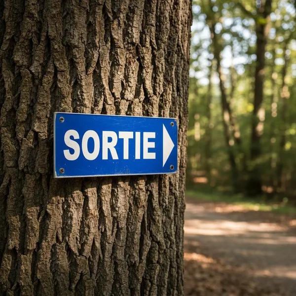 Panneau sortie à droite flèche directionnelle signalétique PVC