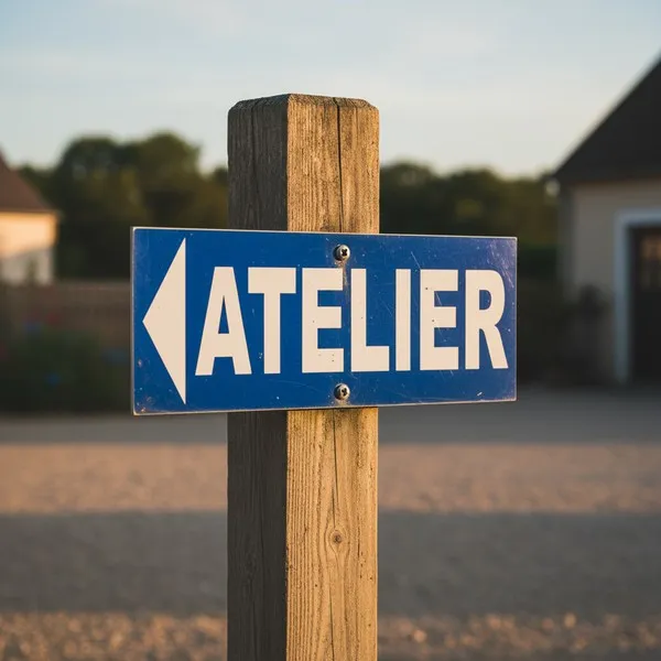 Panneau Atelier Direction Gauche – Panneau bureau