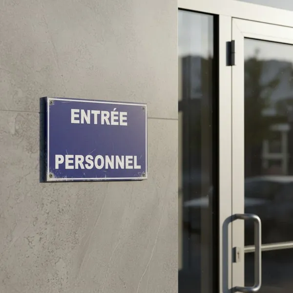 Panneau Entrée Personnel Accès Réservé Sécurité Entreprise
