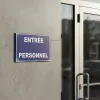 Panneau Entrée Personnel Accès Réservé Sécurité Entreprise
