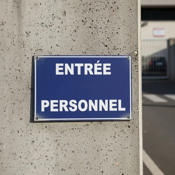 Panneau Entrée Personnel Accès Réservé Sécurité Entreprise