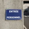 Panneau Entrée Personnel Accès Réservé Sécurité Entreprise