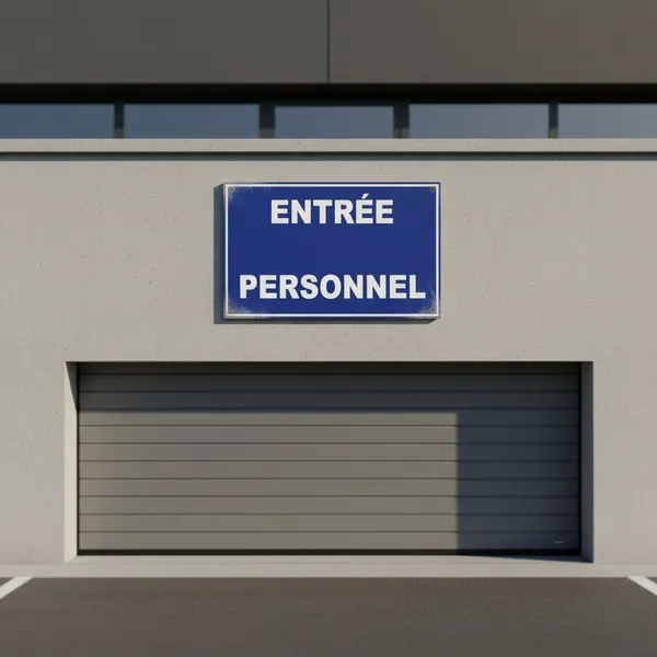 Panneau Entrée Personnel Accès Réservé Sécurité Entreprise