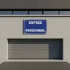 Panneau Entrée Personnel Accès Réservé Sécurité Entreprise