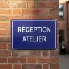 Panneau signalétique Réception atelier : Entrée et accueil (59 caractères)