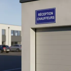 Panneau signalétique Réception chauffeurs zone de livraison
