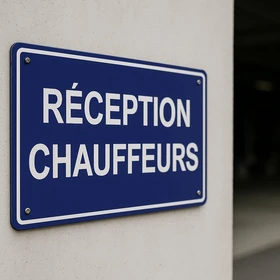 Panneau signalétique Réception chauffeurs zone de livraison