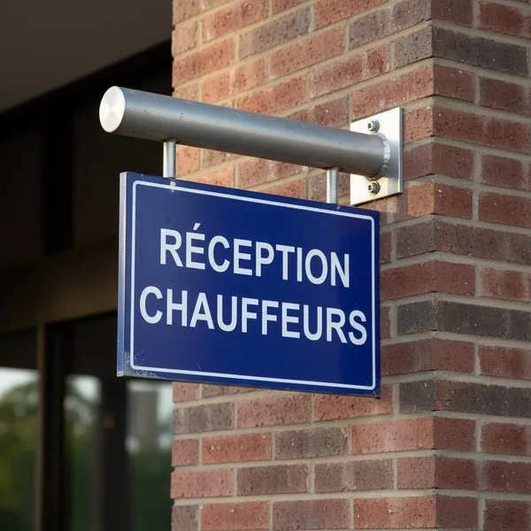 Panneau signalétique Réception chauffeurs zone de livraison