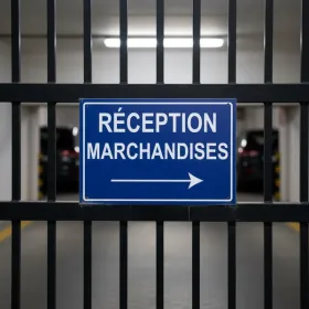 Réception Marchandises | Panneau Flèche Droite Entreprise