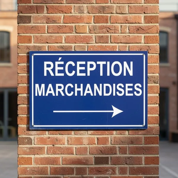Réception Marchandises | Panneau Flèche Droite Entreprise