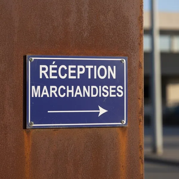 Réception Marchandises | Panneau Flèche Droite Entreprise