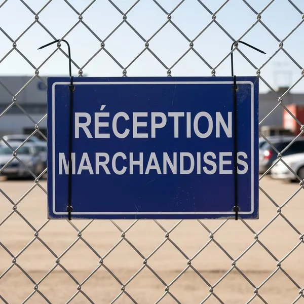 Panneau Réception Marchandises - Entrée Zone de Livraison