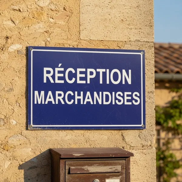 Panneau Réception Marchandises - Entrée Zone de Livraison