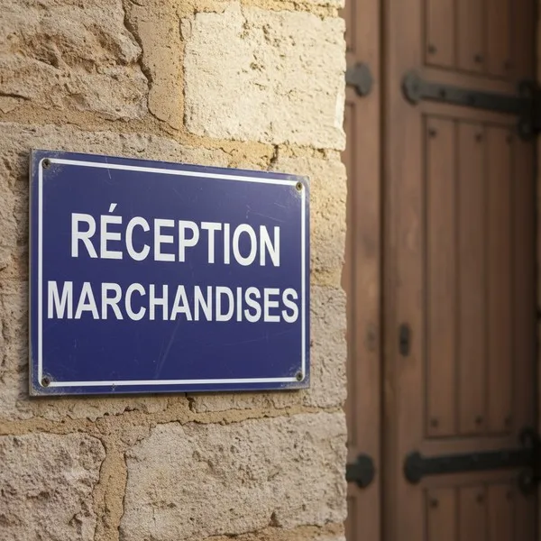 Panneau Réception Marchandises - Entrée Zone de Livraison