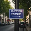 Panneau signalétique réception flèche droite – Accueil entreprise