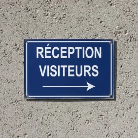 Panneau signalétique réception flèche droite – Accueil entreprise