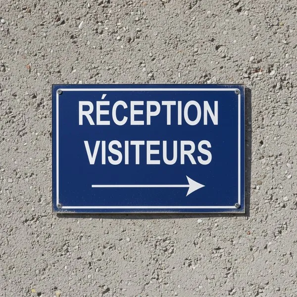 Panneau signalétique réception flèche droite – Accueil entreprise