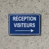 Panneau signalétique réception flèche droite – Accueil entreprise