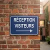 Panneau signalétique réception flèche droite – Accueil entreprise