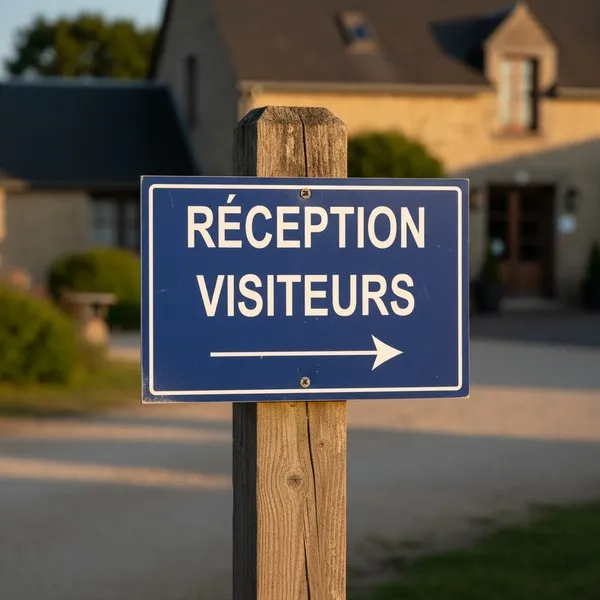 Panneau signalétique réception flèche droite – Accueil entreprise