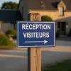 Panneau signalétique réception flèche droite – Accueil entreprise