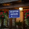 Panneau Réception visiteurs à gauche – Signalétique Bureau