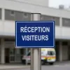 Panneau signalétique Accueil visiteurs pour entrée d’entreprise