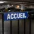 Panneau signalétique entreprise Accueil, entrée de site