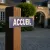 Panneau signalétique entreprise Accueil, entrée de site