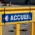 Panneau signalétique Accueil flèche gauche – Orientation entrée