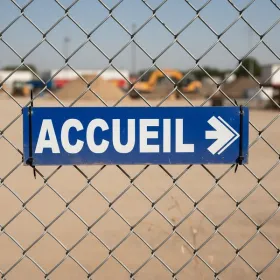 Panneau Signalétique Intérieur Accueil Flèche Droite