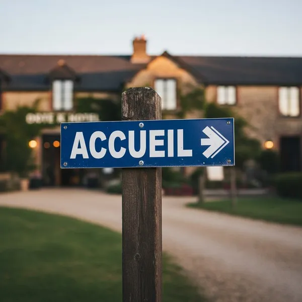 Panneau Signalétique Intérieur Accueil Flèche Droite