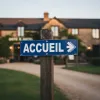 Panneau Signalétique Intérieur Accueil Flèche Droite