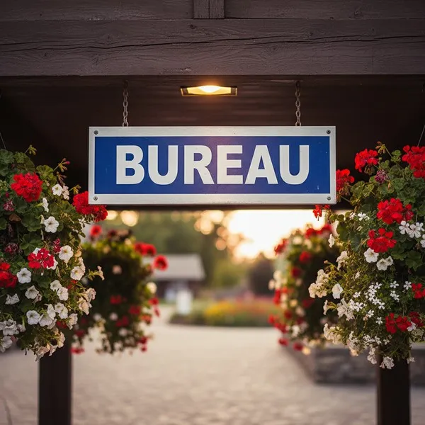 Panneau signalétique intérieur aluminium - Plaque de porte Bureau