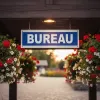 Panneau signalétique intérieur aluminium - Plaque de porte Bureau