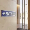 Panneau signalétique Entrée à gauche intérieur extérieur