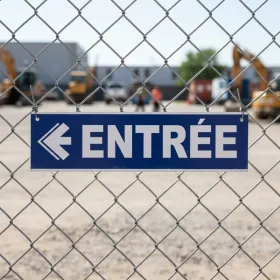 Panneau signalétique Entrée à gauche intérieur extérieur