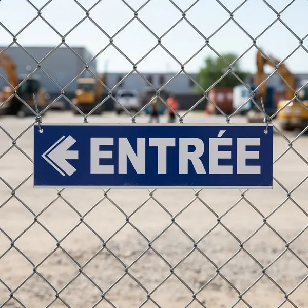 Panneau signalétique Entrée à gauche intérieur extérieur