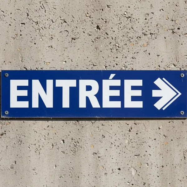 Panneau Entrée à droite – Signalétique Bureau