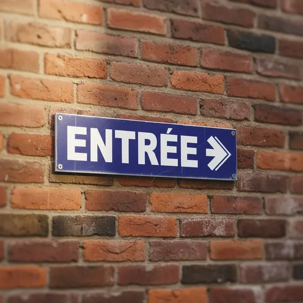 Panneau Entrée à droite – Signalétique Bureau
