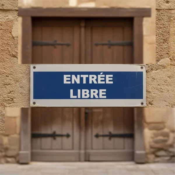 Panneau Entrée libre – Signalétique Bureau